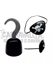 GRUPO CARNAVALLIA Pirate Captain Hook Hook Costume Accessory - Grey - View 3