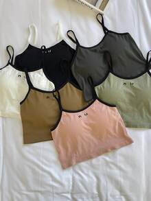 Top Corto para Mujer con Tirantes | Ropa para mujer | Tops para mujer | Moda | Fashion - Café integral - Ver 2