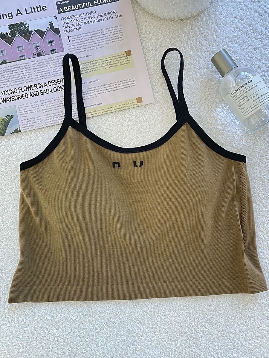 Top Corto para Mujer con Tirantes | Ropa para mujer | Tops para mujer | Moda | Fashion - Café integral - Ver 1