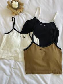 Top Corto para Mujer con Tirantes | Ropa para mujer | Tops para mujer | Moda | Fashion - Café integral - Ver 3