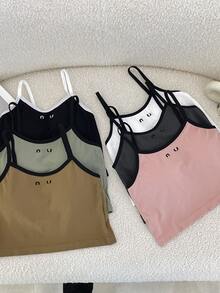 Top Corto para Mujer con Tirantes | Ropa para mujer | Tops para mujer | Moda | Fashion - Café integral - Ver 4