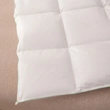 羽絨替代被子羽絨被插入物超柔軟親膚雲朵透氣 60 年代 1800 防羽絨被適合溫暖睡眠 - 白色 - 查看 5