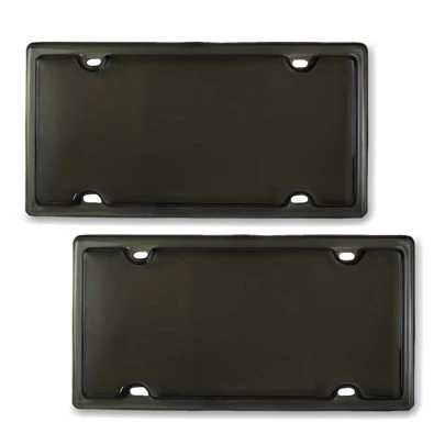 Cubre Placa Automotriz Micas Trasparentes Humo Ahumado 25% Tono Intermedio