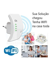Amplificador De Sinal "Repetidor Wifi" Wireles Rápido Expansor de Rede Internet Ultra 100mbps Bivolt Original Envio Imediato - Branco - Visão 5