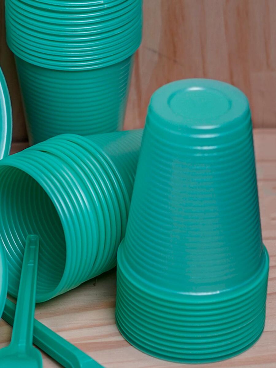 50 pçs Copo Colorido 200ml Festa Candy Colors Bio - Verde Menta - Visão 1
