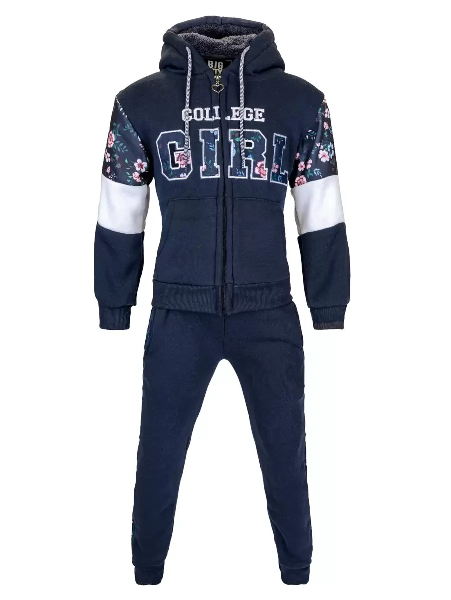 Youth Pants Set Boy Plush Fashion!! - 藏蓝色 - 查看 1