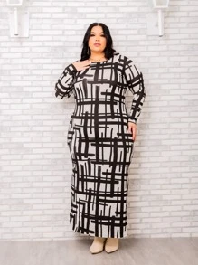 Plus Size Dresses - 灰色 - 查看 3