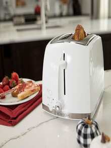 Black+ Decker Bread Or Bagels Toaster 7 Levels Wide Slots - White - View 3