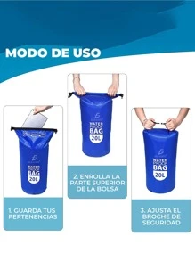 Mochila seca Impermeable de 5 L actividades al aire libre, navegación, Deportes Acuáticos bolsa impermeable - Multicolor - Ver 4