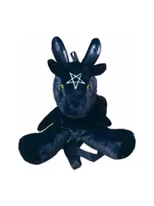 Mochila de cabra de peluche Baphy la cabra malvada - Negro - Ver 1