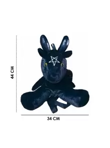 Mochila de cabra de peluche Baphy la cabra malvada - Negro - Ver 2