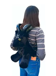 Mochila de cabra de peluche Baphy la cabra malvada - Negro - Ver 6