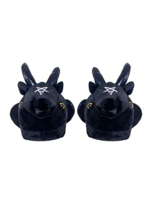 Pantuflas Unisex  Baphy la cabra malvada - Negro - Ver 4