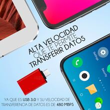 Adaptador Otg Usb Hembra A Tipo C Macho Para Memorias Mouse Teclado - Rojo - Ver 7