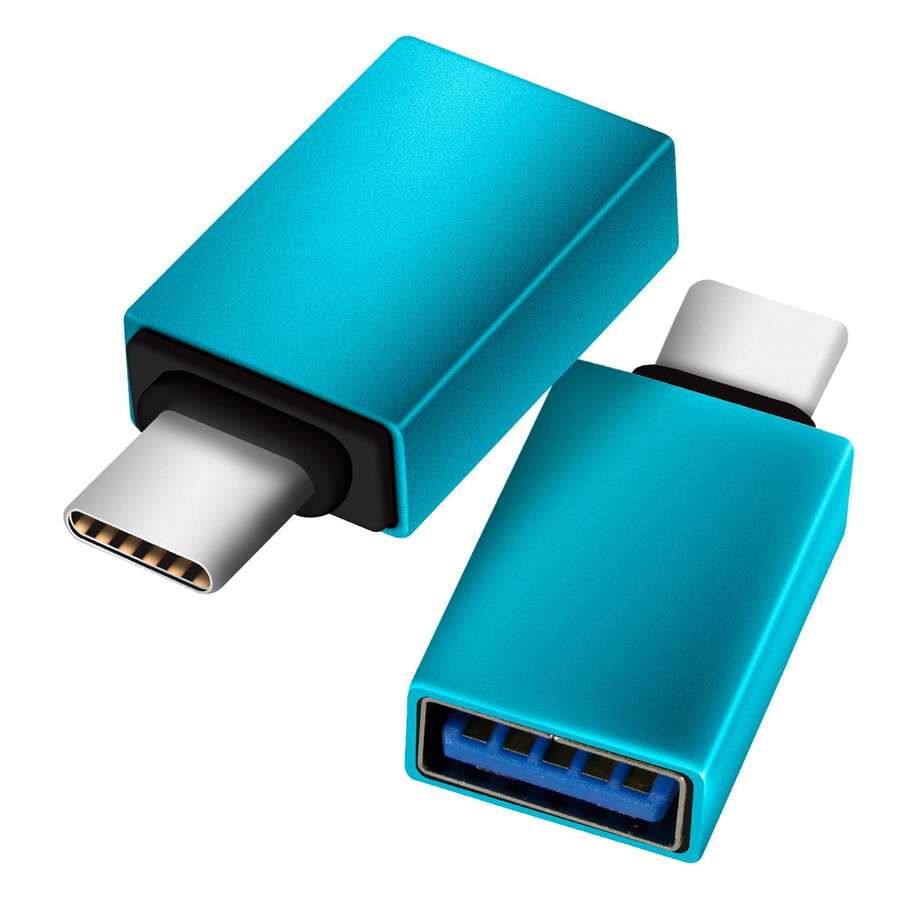 OTG Adapter Usb Female To Type C Male For Mouse Keyboard Memories - 藍色 - 查看 1
