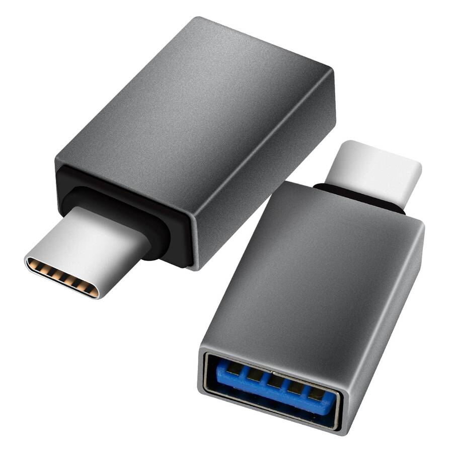 OTG Adapter Usb Female To Type C Male For Mouse Keyboard Memories - 灰色 - 查看 1