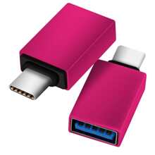 OTG Adapter Usb Female To Type C Male For Mouse Keyboard Memories - 玫紅色 - 查看 1