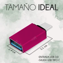 OTG Adapter Usb Female To Type C Male For Mouse Keyboard Memories - 玫紅色 - 查看 4