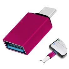 OTG Adapter Usb Female To Type C Male For Mouse Keyboard Memories - 玫紅色 - 查看 8