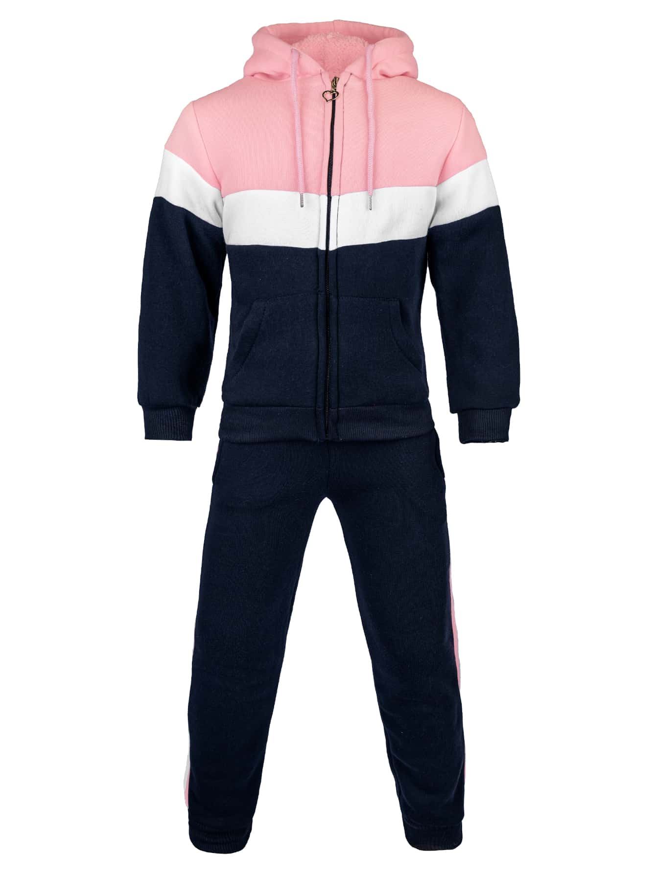 Youth Pants Set Girl's Plush Fashion! - Pink - View 1