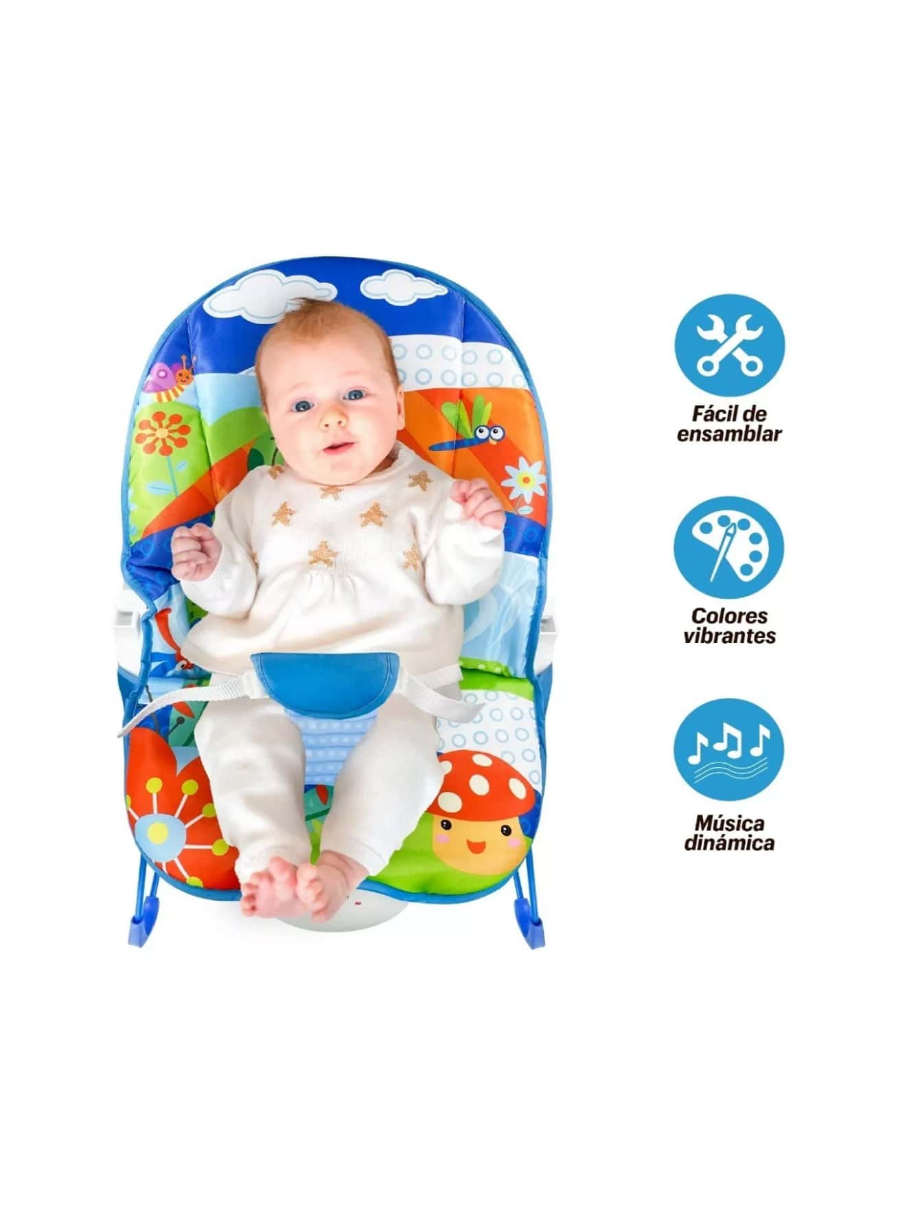 Baby Rocking Chair With Interactive Toys