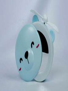 Espejo De Cerdito, Con Luz Led Y Ventilador - Verde - Ver 2