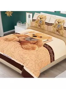 Cobertor Grueso Reverso Borrega Teddy - Beis - Ver 2