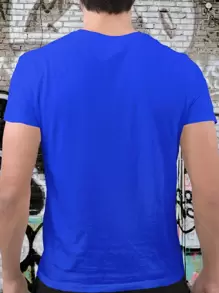 Men T-Shirts - 寶藍色 - 查看 2
