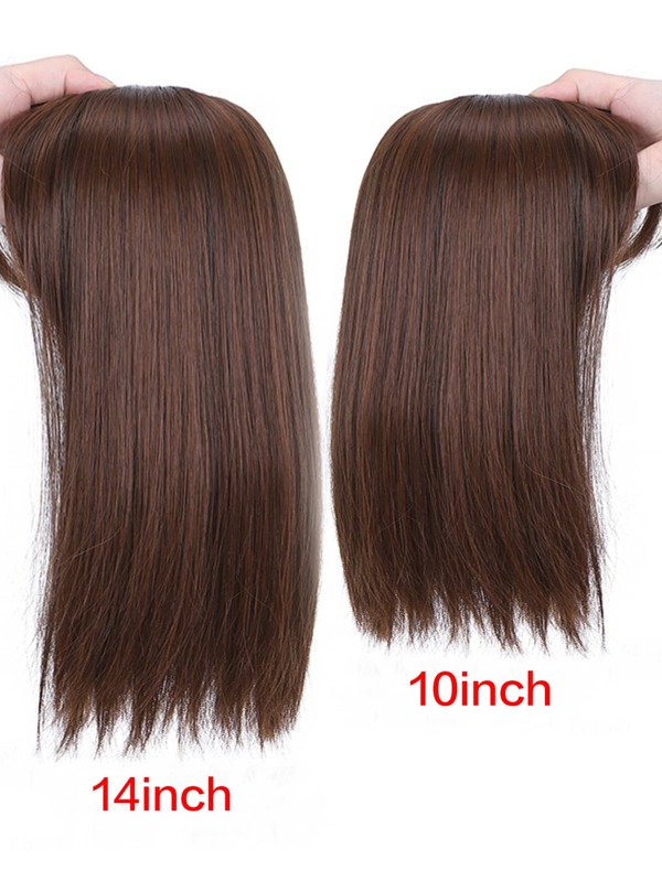 Wig head patch female cover white hair wig piece female long straight hair a piece of unmarked