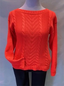 Women Sweaters - trái cam - Xem 2