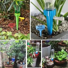 12pcs Automatic Drip Irrigation System Self Watering Spike For Flower Plants Greenhouse Garden Adjustable Auto Water Dripper Device - Multicolor - View 3
