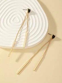 1对女士长流苏耳环，优雅个性时尚耳环，适合派对、婚礼、度假、返校、新年等场合，也是馈赠亲朋好友的理想礼物。 - 金黃色 - 查看 4