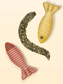 模擬魚貓玩具帶貓薄荷風味 - 灰色 - 查看 6