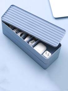 Double Layer Storage Box - Blue - View 1