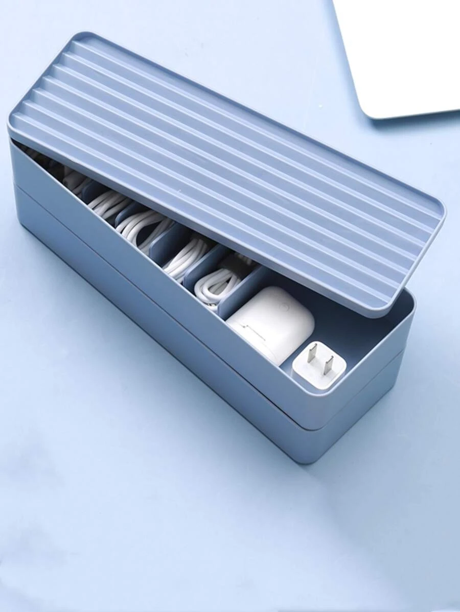 Double Layer Storage Box - Blue - View 1