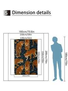 1 chiếc chăn da báo ấm áp và đa năng - Nhiều màu - Xem 5