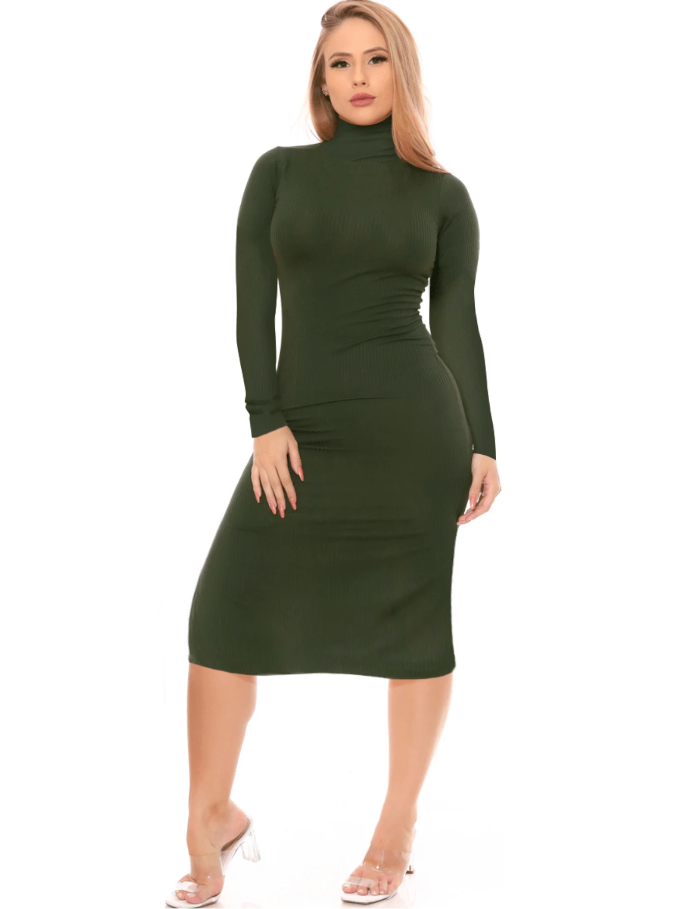 Women Dresses - xanh quân đội - Xem 1