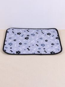 Bone And Paw Print Pet Mat - Màu be - Xem 1