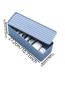 Double Layer Storage Box - Blue - View 2
