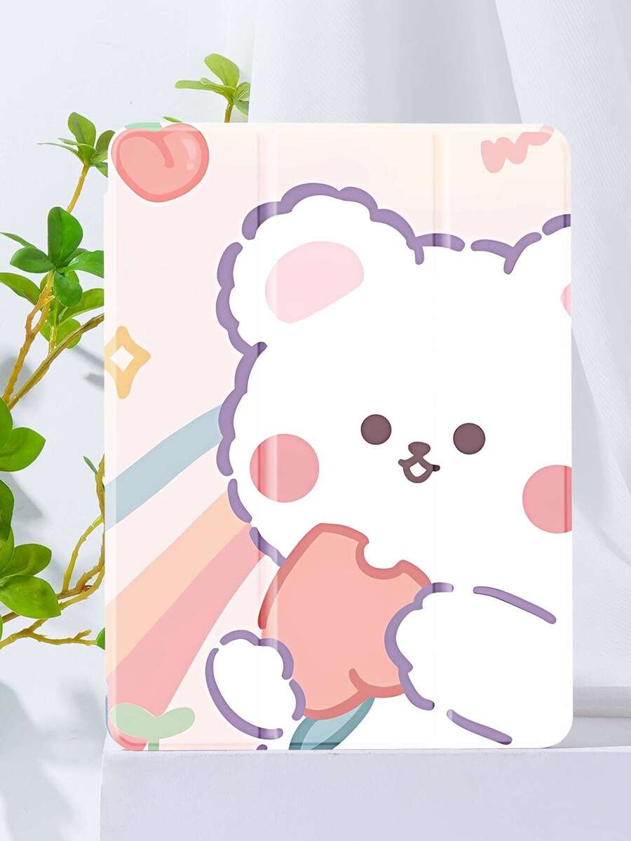 Cartoon Bear Pattern Silicone Anti-fall Case Compatible With iPad