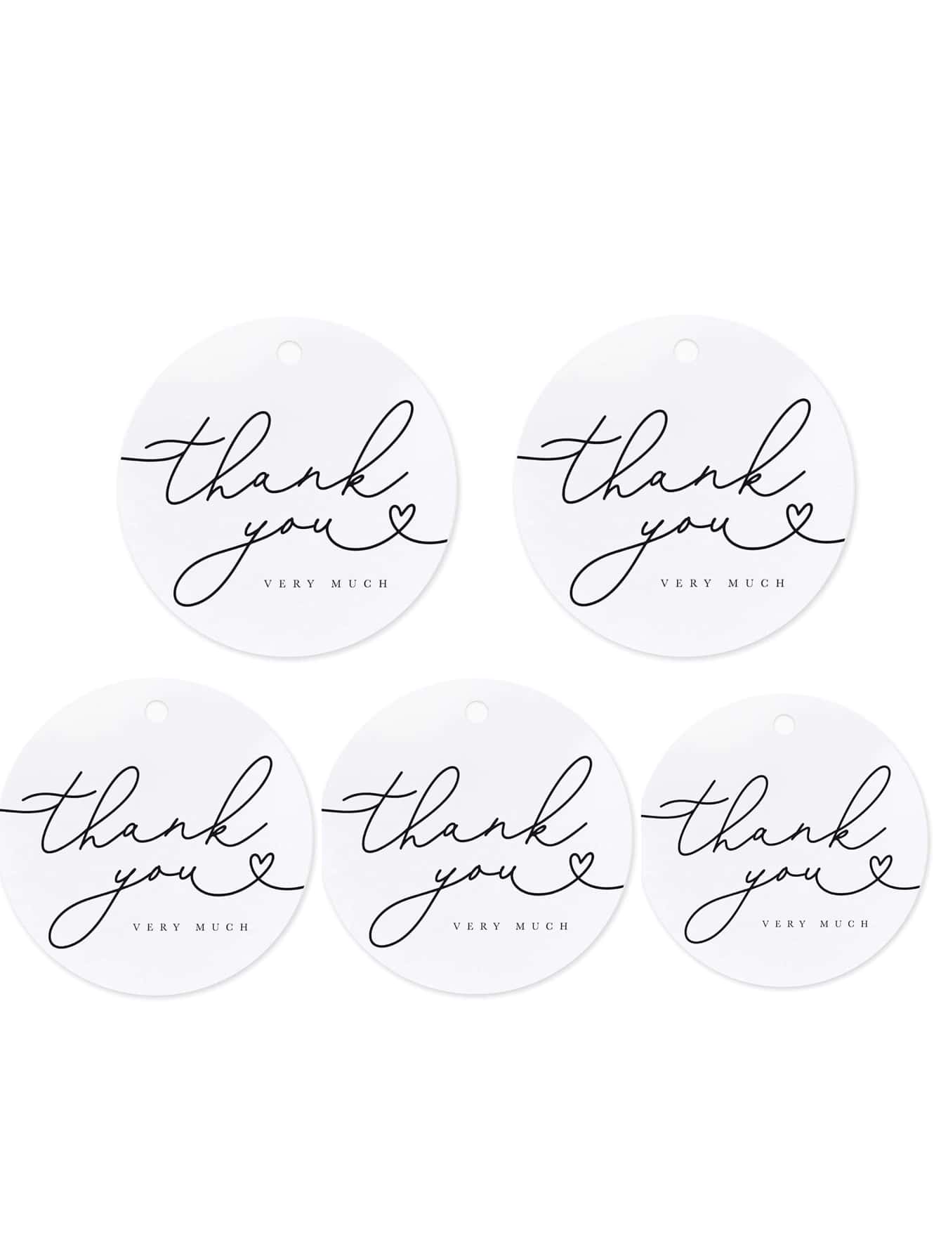 Party Gift Hang Tags Thickened Cards With Thank You Letters For Wedding