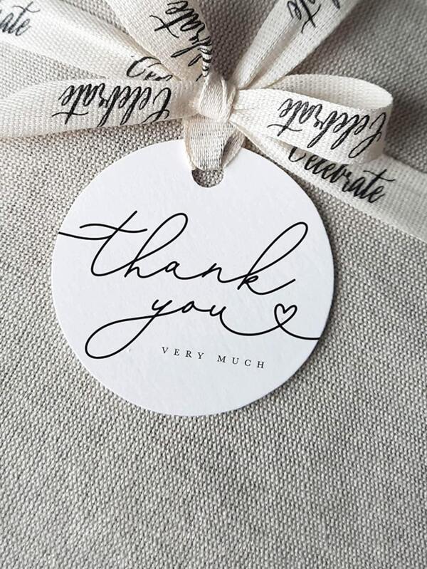 Party Gift Hang Tags Thickened Cards With Thank You Letters For Wedding