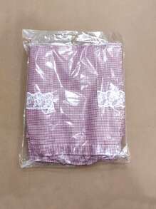 1pc Stain Resistant Gingham Lace Panel Apron, Cooking & Baking Supplies,Kitchen,Bathroom,Home,Household Supplies - Multicolor - View 7