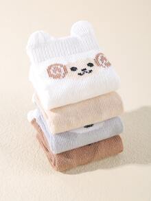 4雙小耳朵嬰兒襪 - 彩色 - 查看 2