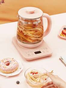 1pc PP Electric Kettle, Modern Multi-function Thickened Electric Kettle For Home - Pink - View 1