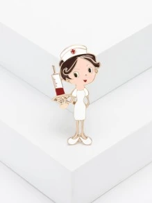 1入組鋅合金護士形狀胸針