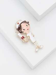 1入組鋅合金護士形狀胸針