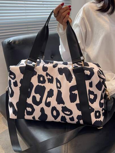 1入組大容量拼色健身袋旅行袋