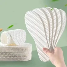 5雙質感紋理壓花鞋墊,白色時尚運動鞋墊適用於鞋 - 白色 - 查看 4