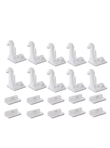 10 chiếc khóa chốt tủ thiết kế ẩn không cần dụng cụ bảo vệ trẻ em, sản phẩm gia dụng cho trẻ em, cửa tủ ngăn kéo, quà tặng trang trí gia đình cho tiệc mừng em bé - trắng - Xem 9